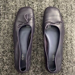 Purple Leather Flats